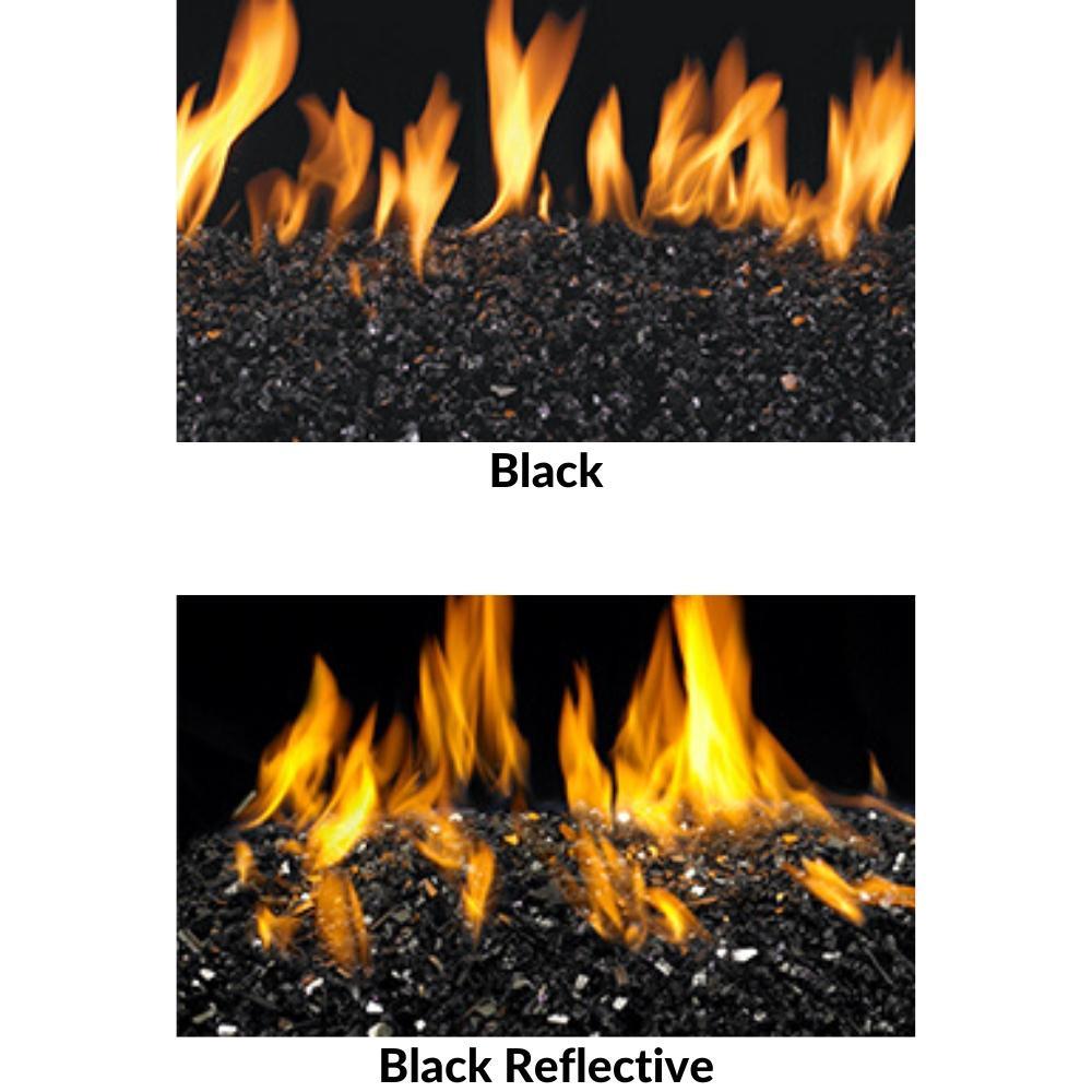 Real Fyre Contemporary 18-Inch See-Through Vent-Free Gas Fire Glass Set Insert.