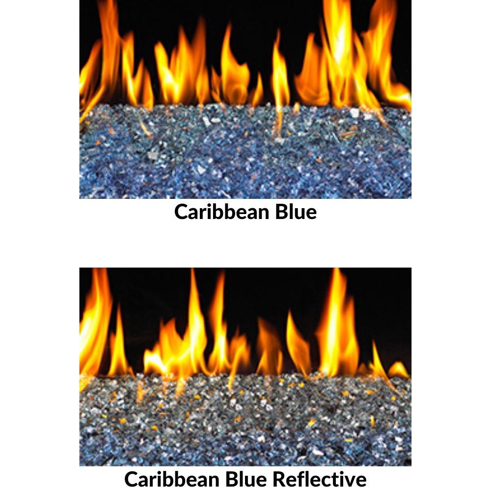 Real Fyre Contemporary 18-Inch See-Through Vent-Free Gas Fire Glass Set Insert.