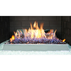 Real Fyre Contemporary 24-Inch See-Through Vent-Free Gas Fire Glass Set Insert.