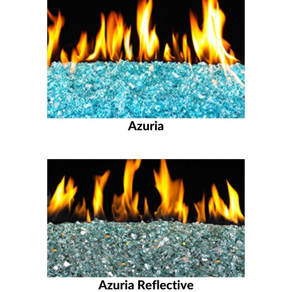 Real Fyre Contemporary 24-Inch See-Through Vent-Free Gas Fire Glass Set Insert.