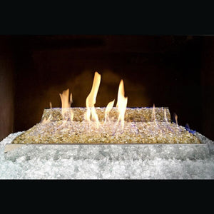 Real Fyre Contemporary 24-Inch See-Through Vent-Free Gas Fire Glass Set Insert.