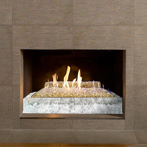 Real Fyre Contemporary 24-Inch See-Through Vent-Free Gas Fire Glass Set Insert.