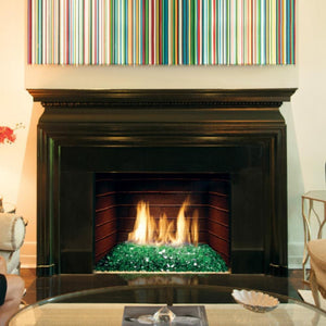 Real Fyre Contemporary 24-Inch Vent-Free Gas Fire Glass Set Insert.