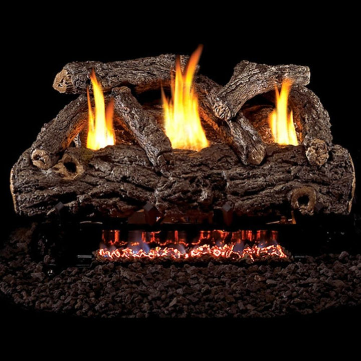 Real Fyre Golden Oak Designer Vent-Free Gas Log Set Insert.