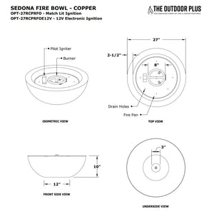 The Outdoor Plus Sedona Copper Fire Bowl.