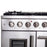 Forno 48" Double Door Gas Range With French Door And 8 Burners, FFSGS6444-48