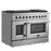 Forno 48" Double Door Gas Range With French Door And 8 Burners, FFSGS6444-48