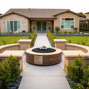 The Outdoor Plus Unity Steel Fire Pit - 24" Tall.